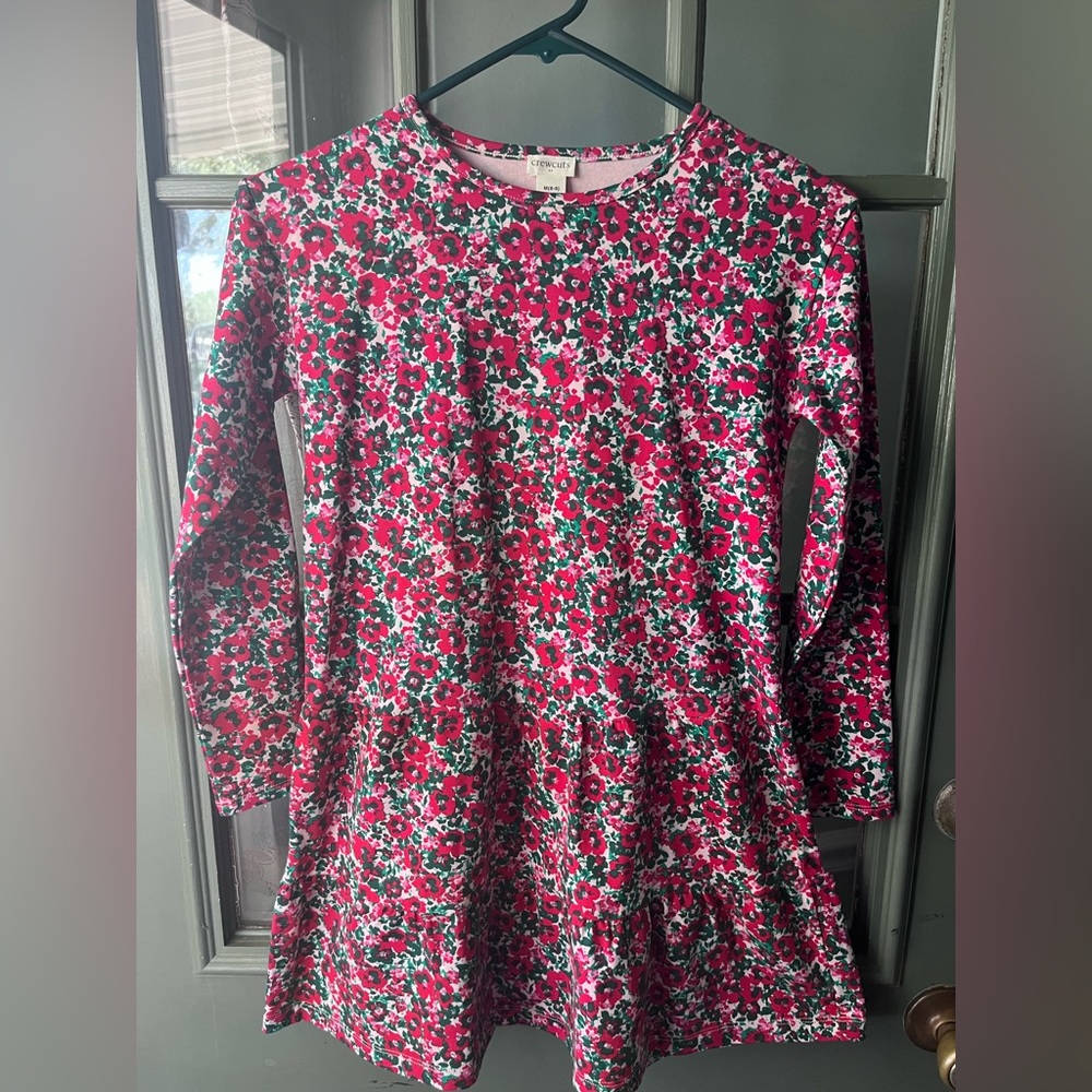 Crewcuts floral dress with ruffle bottom
